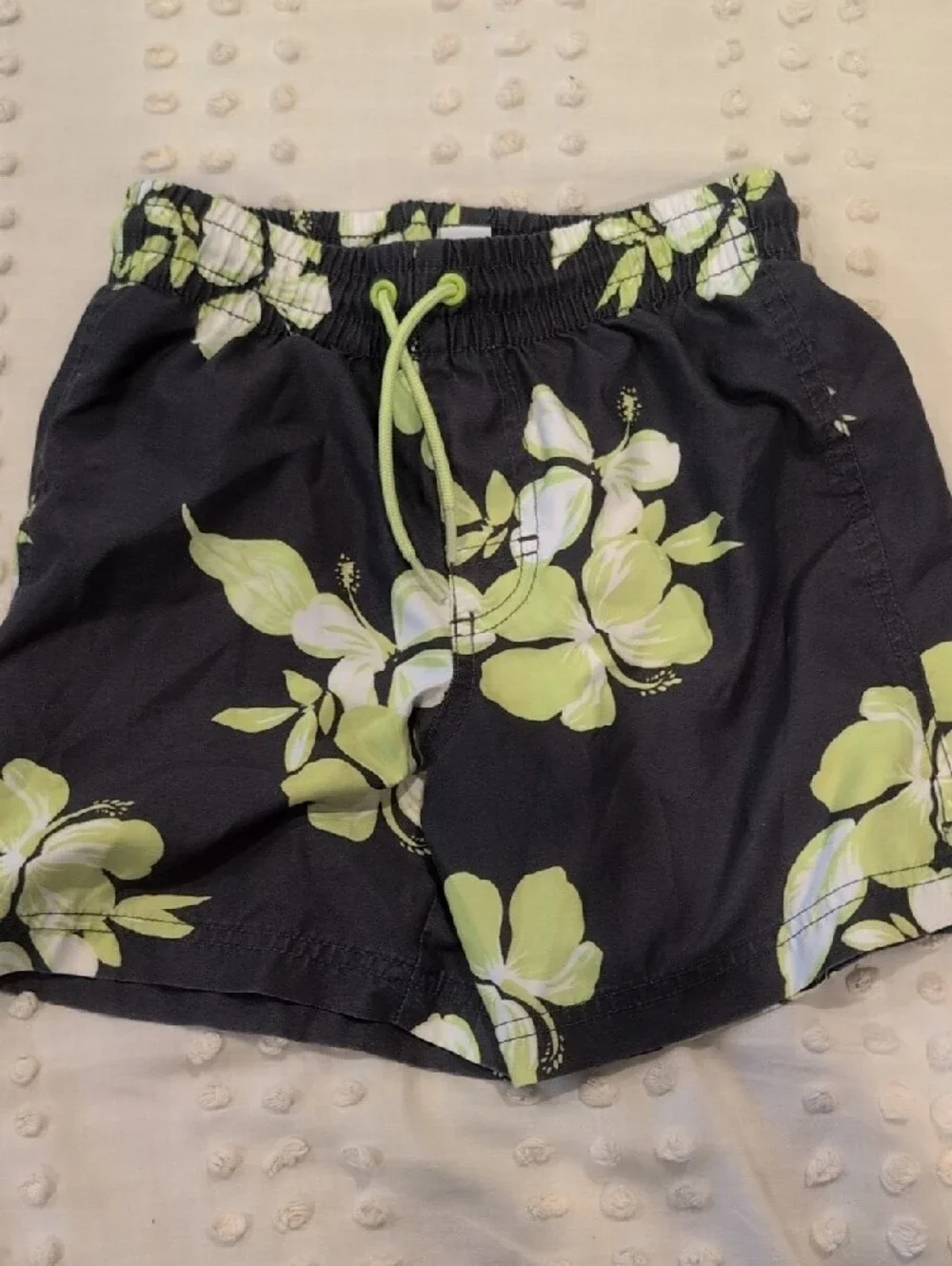 Old Navy Kids Navy Rash Guard Top with Pink Pizza Swim Shorts